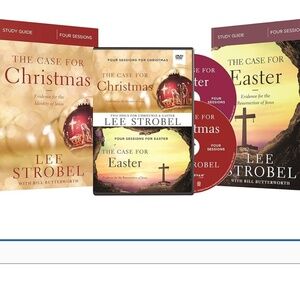 3 Study Guides & DVDs, The Case for Christmas, The Case for Easter  Books & DVDs